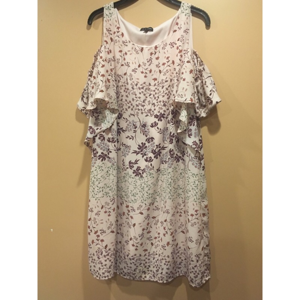 Pastel pink off the shoulder dress